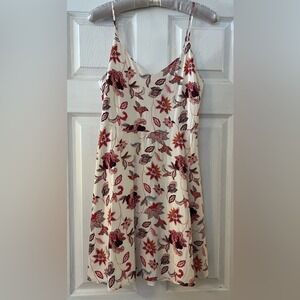 LOFT Sundress Boho Floral Spaghetti Straps Lined